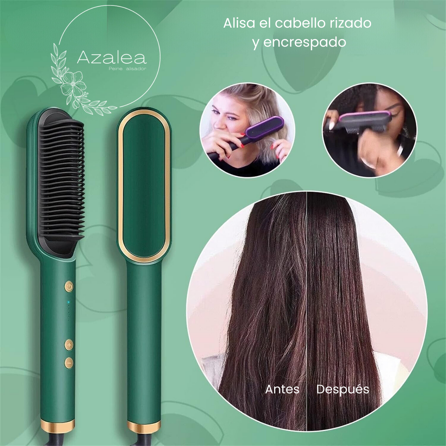 Peine Alisador Azalea: Cabello Liso en Minutos