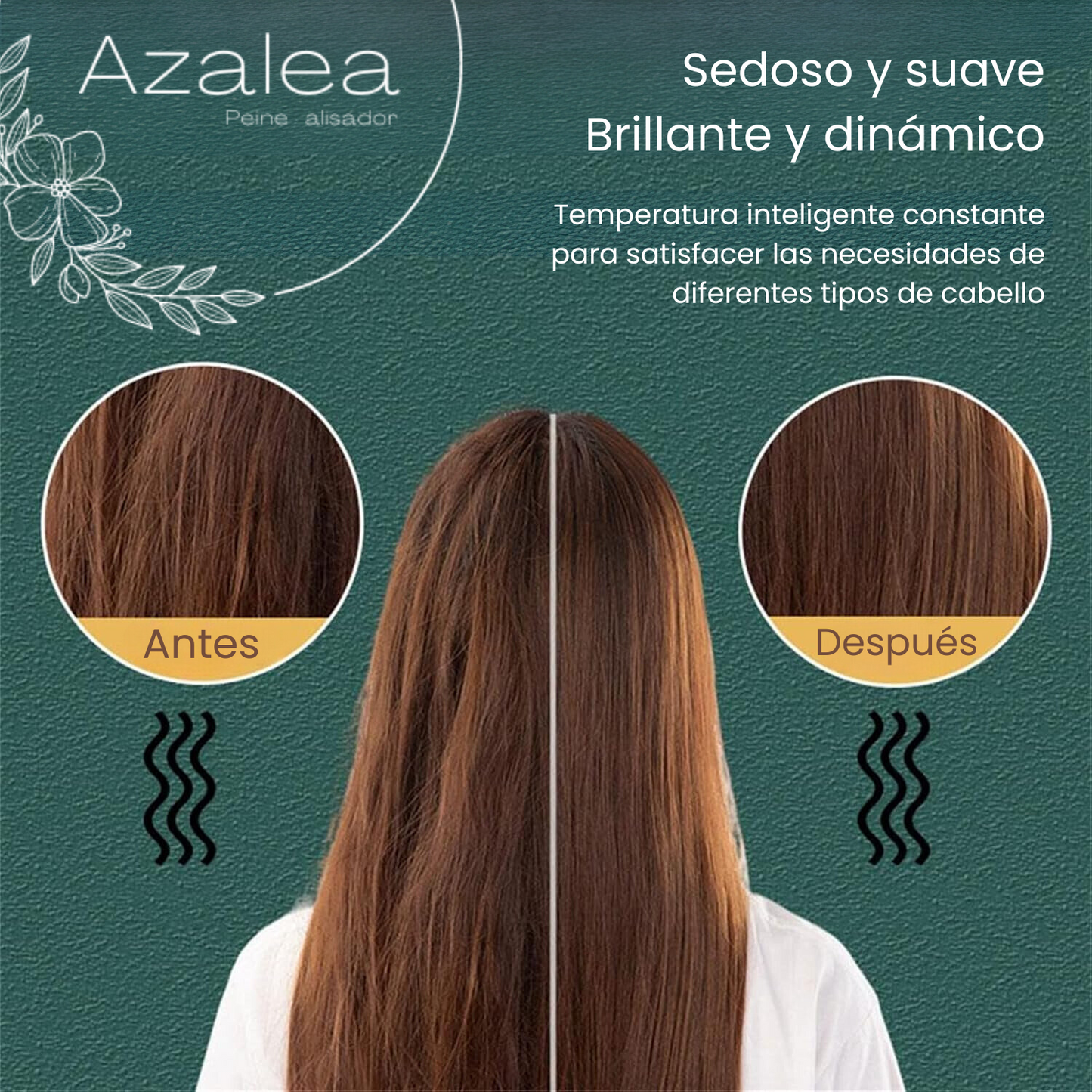 Peine Alisador Azalea: Cabello Liso en Minutos